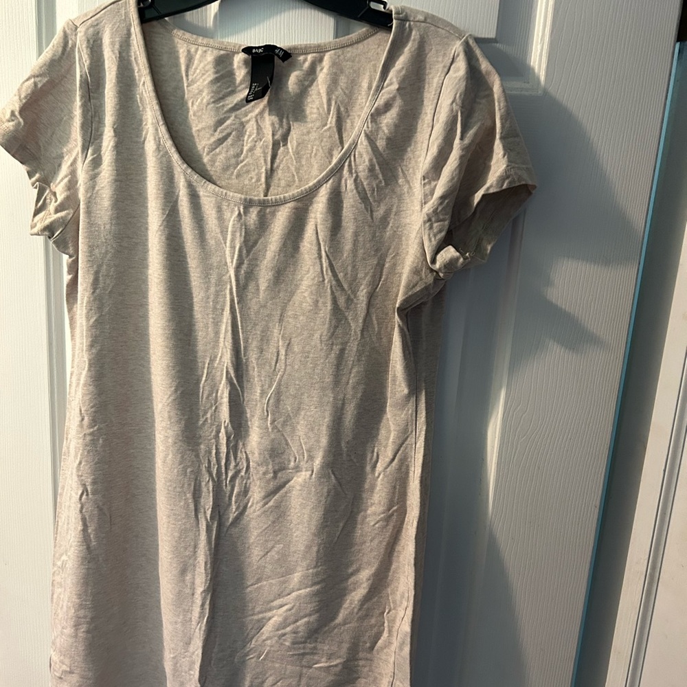 H&M Oatmeal Bodycon Tshirt Dress